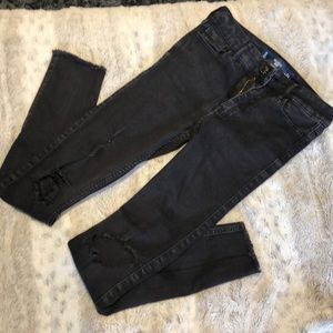 Hollister crop high rise jean